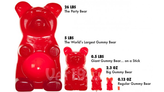 Illustration for article titled This 26 Pound Gummy Bear Deserves More Than Just Its Own Music Video